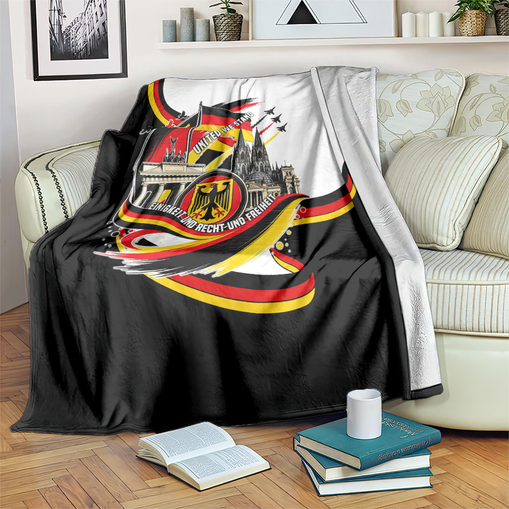 German Unity Day Blanket Patriotic Flag Brandenburg Gate
