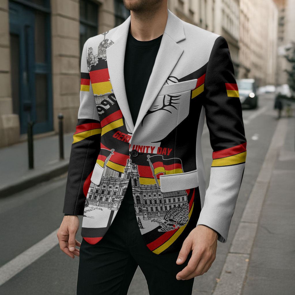 German Unity Day Blazer Patriotic Flag Brandenburg Gate