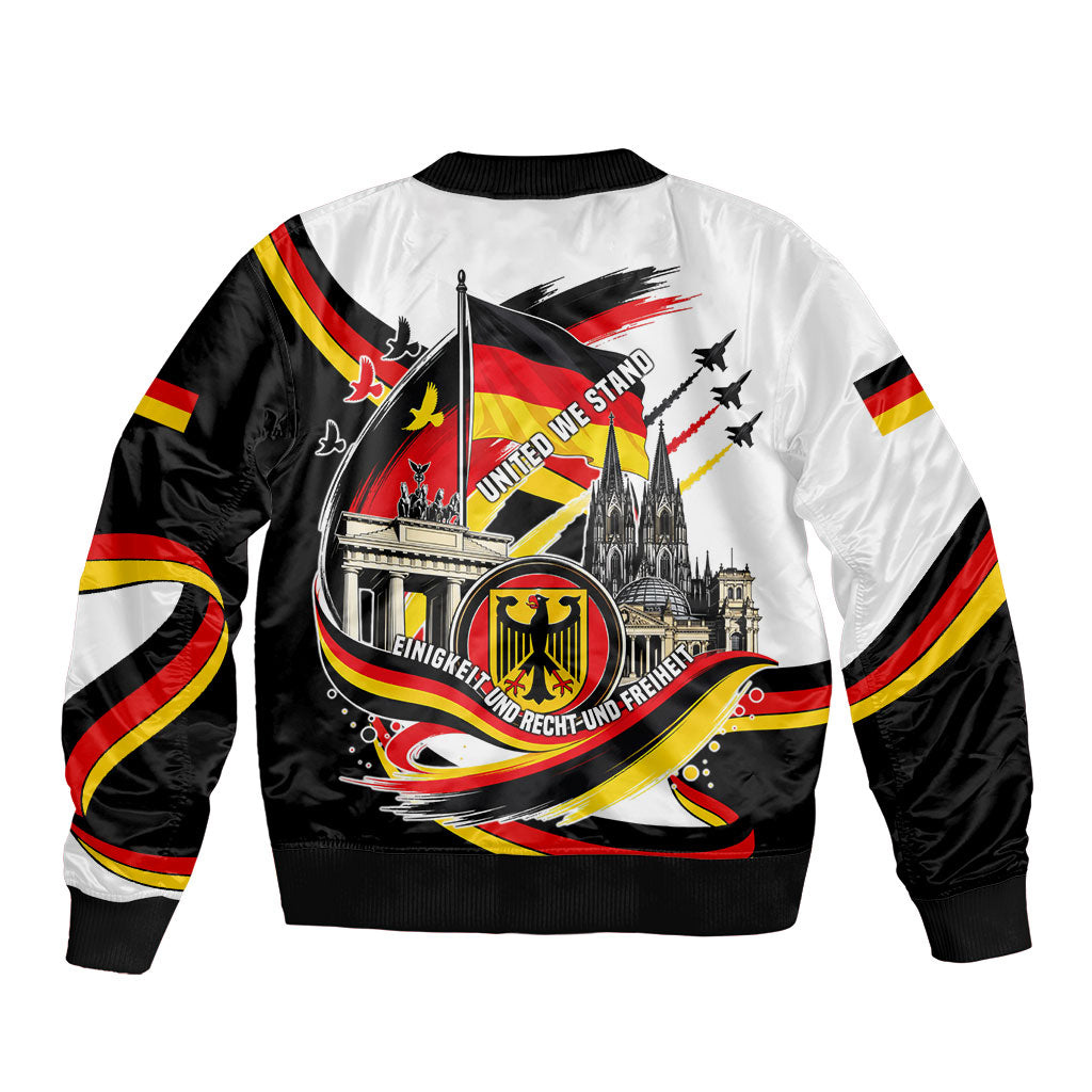 German Unity Day Bomber Jacket Patriotic Flag Brandenburg Gate