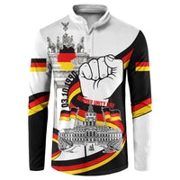 German Unity Day Button Sweatshirt Patriotic Flag Brandenburg Gate