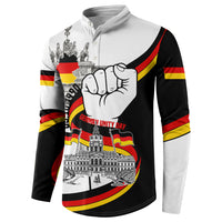 German Unity Day Button Sweatshirt Patriotic Flag Brandenburg Gate