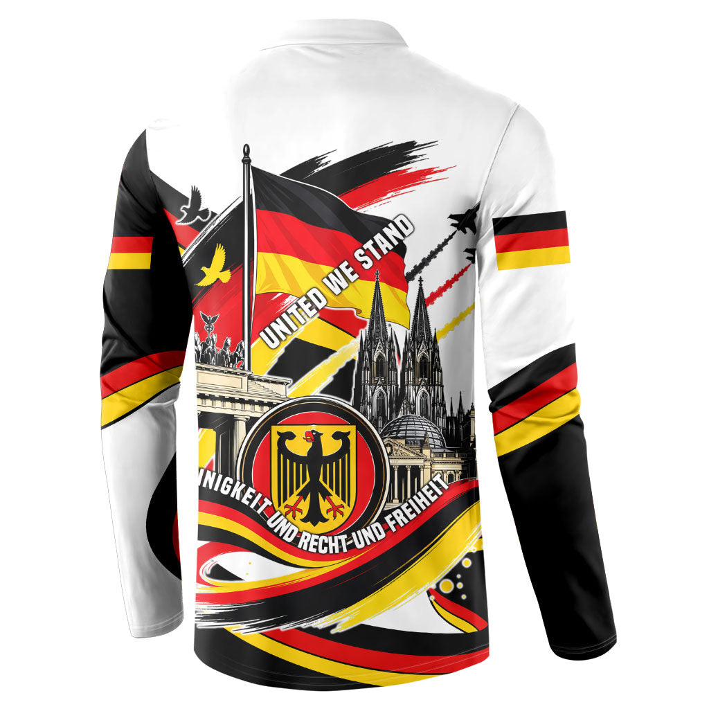German Unity Day Button Sweatshirt Patriotic Flag Brandenburg Gate