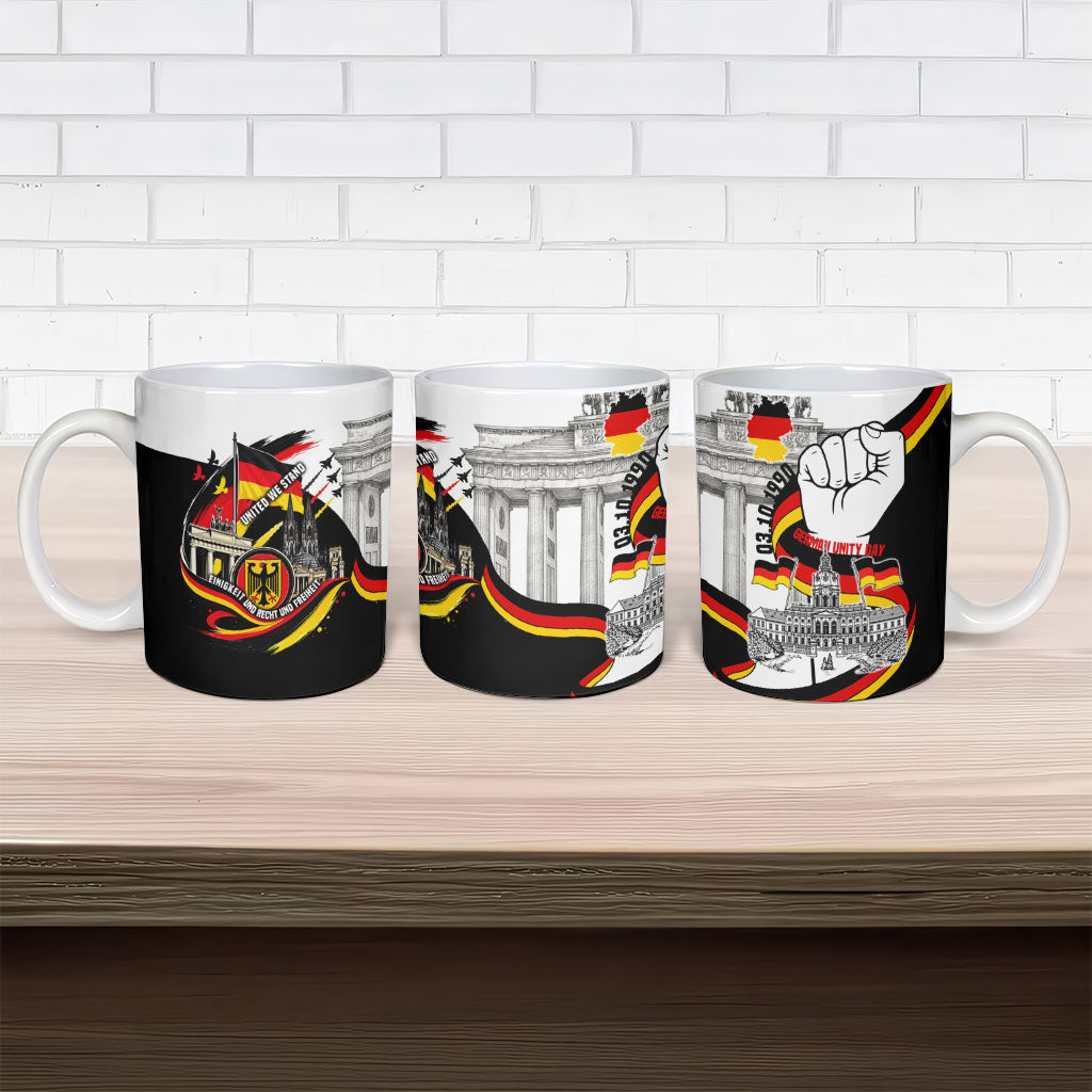 German Unity Day Ceramic Mug Patriotic Flag Brandenburg Gate