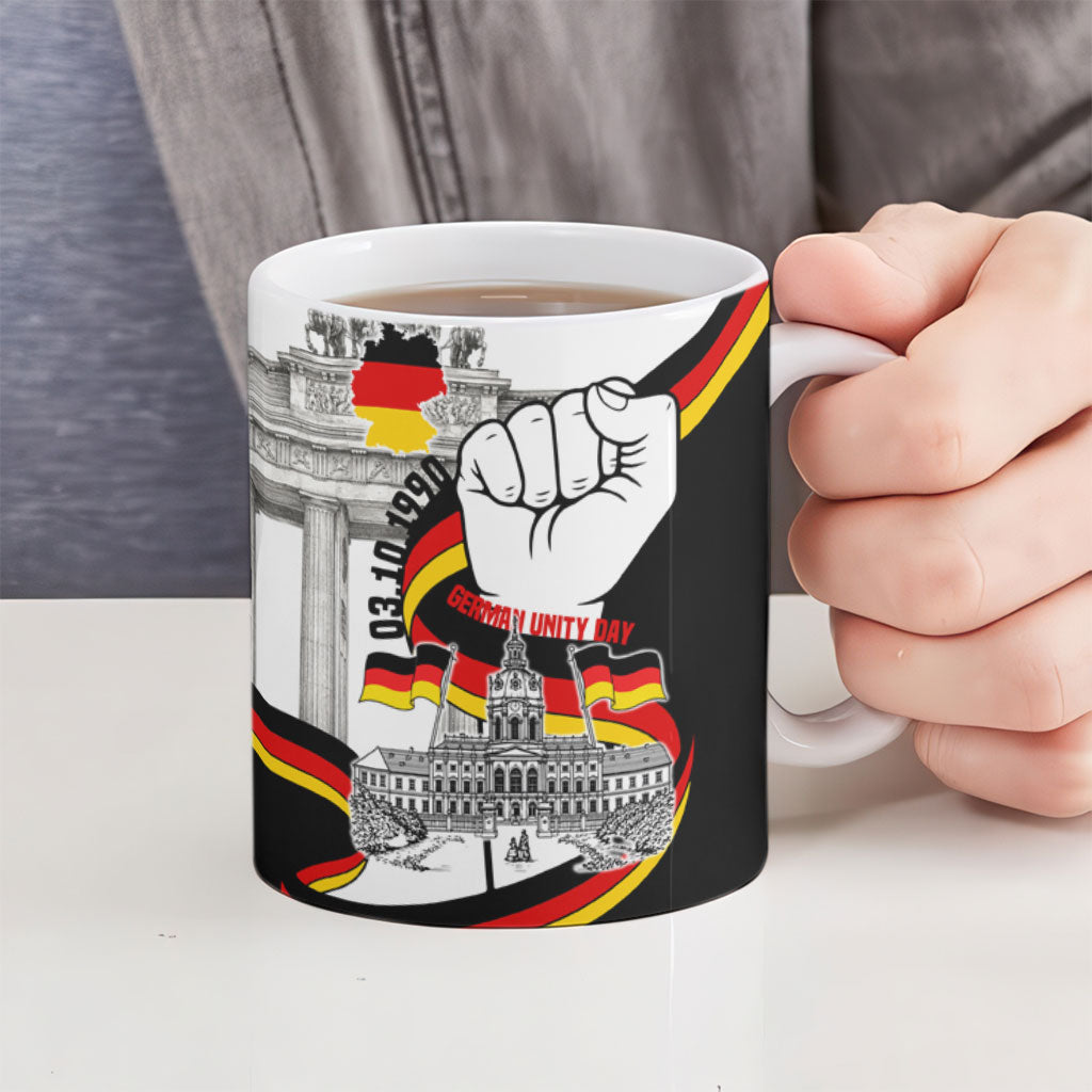 German Unity Day Ceramic Mug Patriotic Flag Brandenburg Gate
