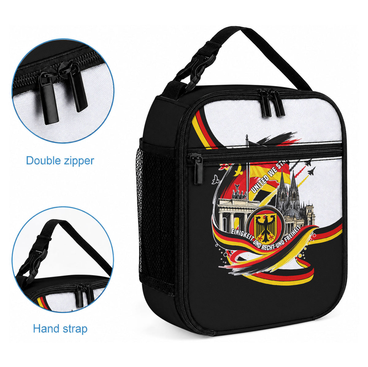 German Unity Day Lunch Bag Patriotic Flag Brandenburg Gate