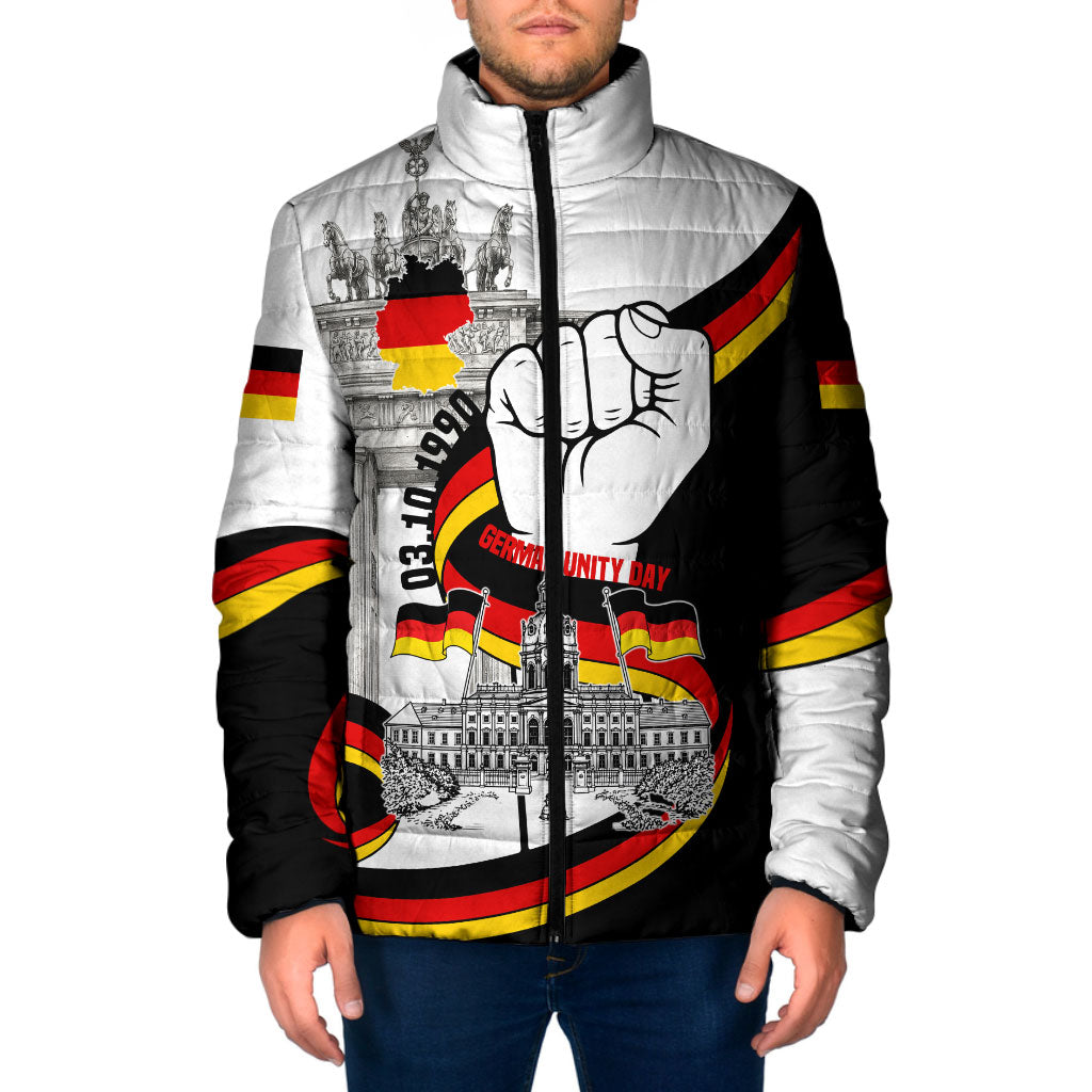 German Unity Day Padded Jacket Patriotic Flag Brandenburg Gate