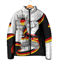 German Unity Day Padded Jacket Patriotic Flag Brandenburg Gate