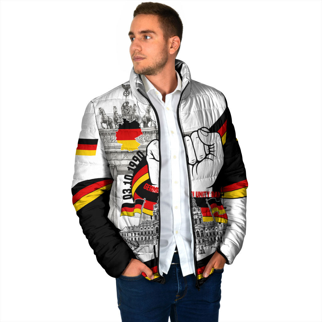 German Unity Day Padded Jacket Patriotic Flag Brandenburg Gate