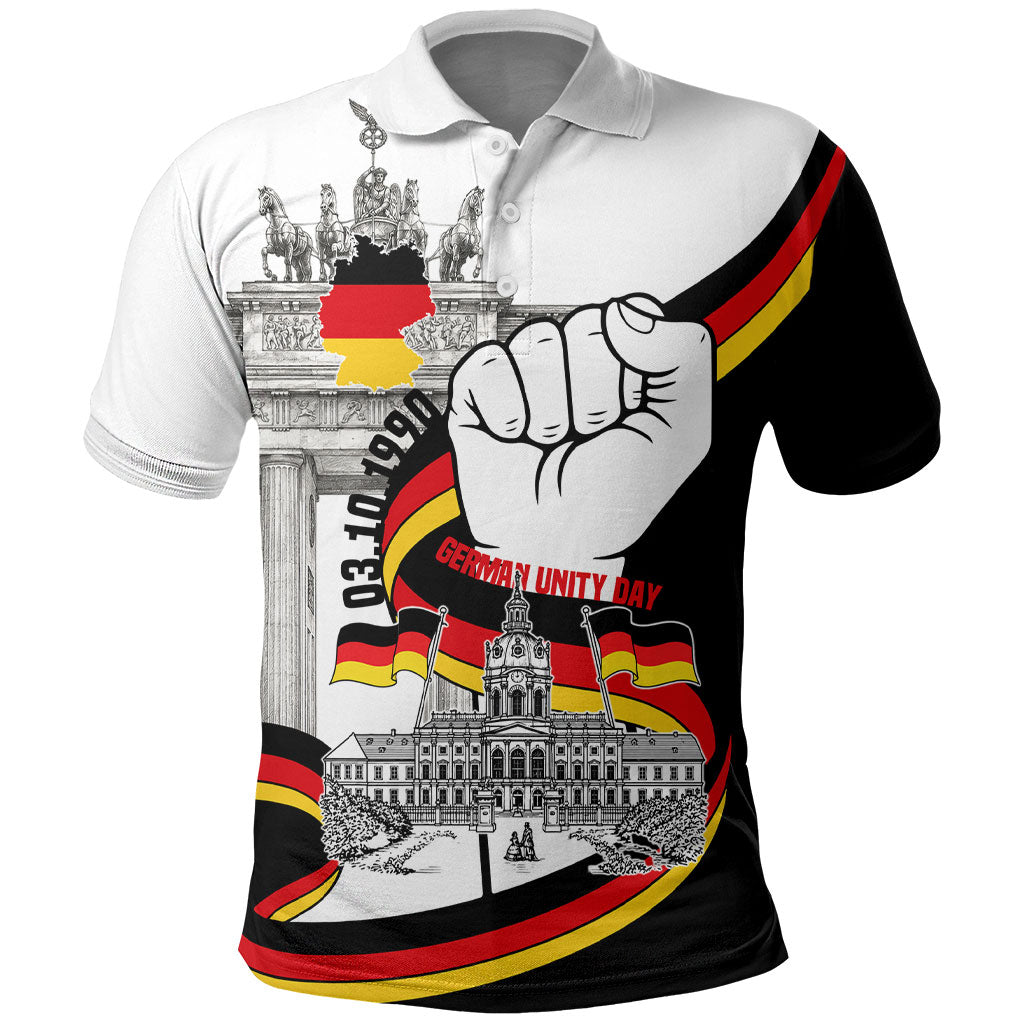 German Unity Day Polo Shirt Patriotic Flag Brandenburg Gate