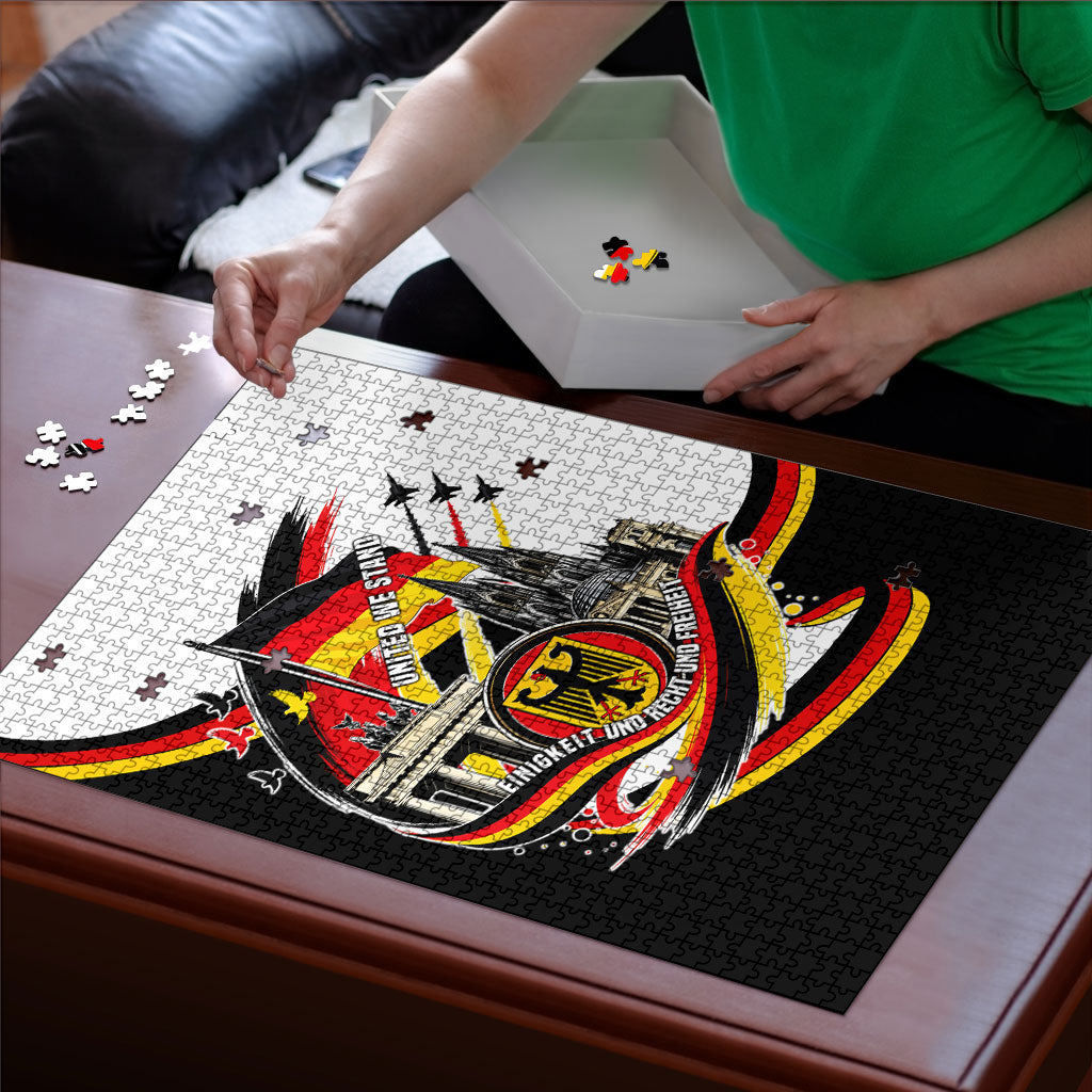 German Unity Day Puzzle Patriotic Flag Brandenburg Gate