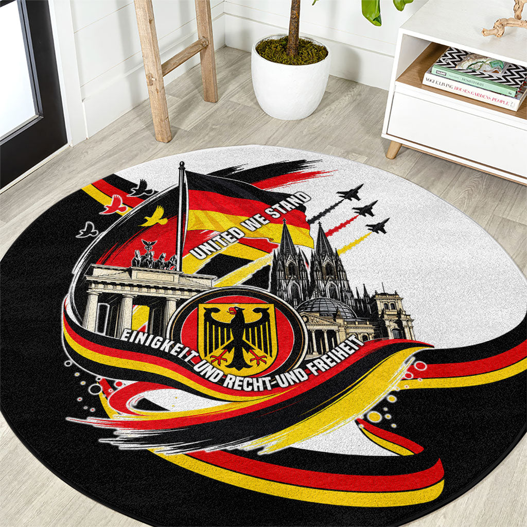 German Unity Day Round Carpet Patriotic Flag Brandenburg Gate