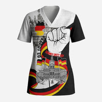 German Unity Day Scrub Top Patriotic Flag Brandenburg Gate