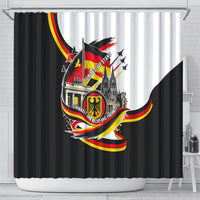 German Unity Day Shower Curtain Patriotic Flag Brandenburg Gate