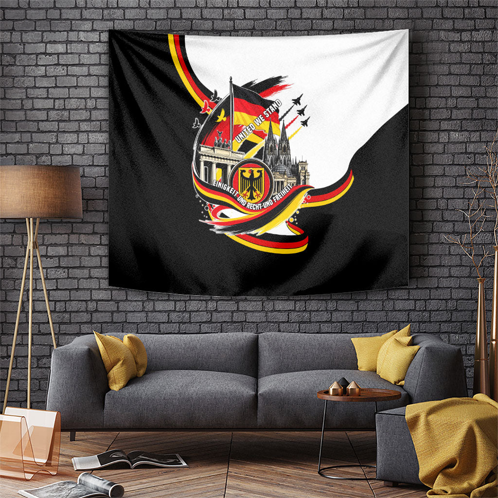 German Unity Day Tapestry Patriotic Flag Brandenburg Gate
