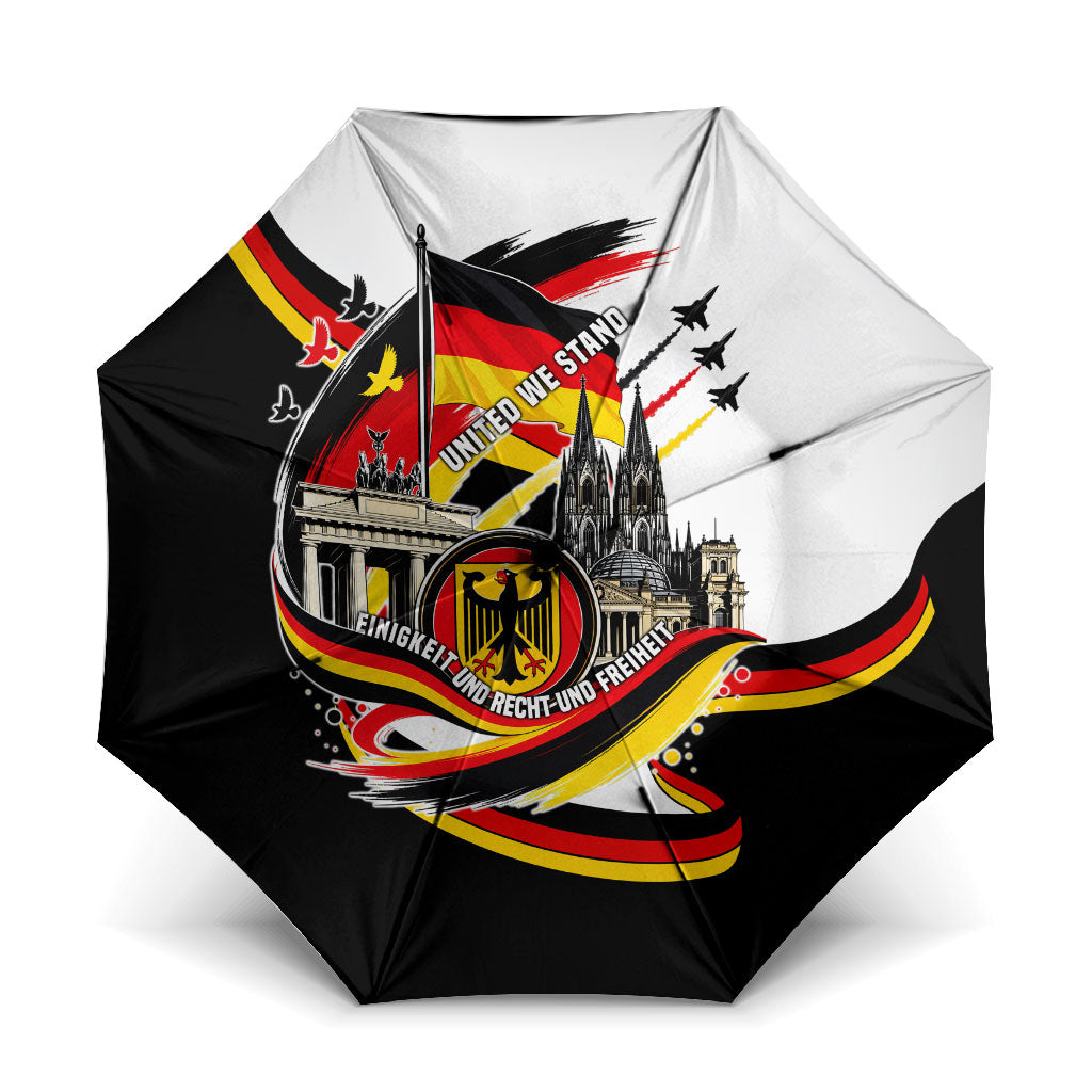 German Unity Day Umbrella Patriotic Flag Brandenburg Gate