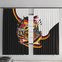 German Unity Day Window Curtain Patriotic Flag Brandenburg Gate