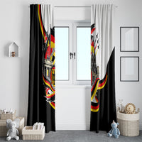 German Unity Day Window Curtain Patriotic Flag Brandenburg Gate
