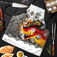 German Unity Day Apron Cracked Wall Flag Graphic Unity Fist