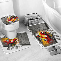 German Unity Day Bathroom Set Cracked Wall Flag Graphic Unity Fist