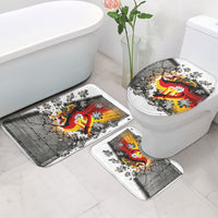 German Unity Day Bathroom Set Cracked Wall Flag Graphic Unity Fist