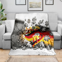 German Unity Day Blanket Cracked Wall Flag Graphic Unity Fist