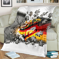 German Unity Day Blanket Cracked Wall Flag Graphic Unity Fist
