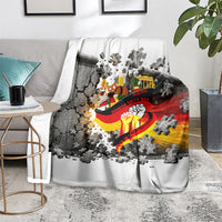 German Unity Day Blanket Cracked Wall Flag Graphic Unity Fist