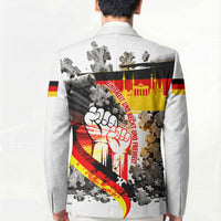 German Unity Day Blazer Cracked Wall Flag Graphic Unity Fist