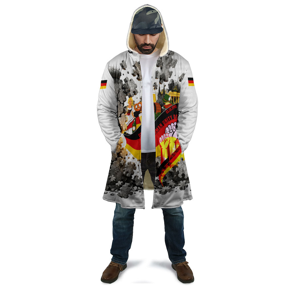 German Unity Day Cloak Cracked Wall Flag Graphic Unity Fist