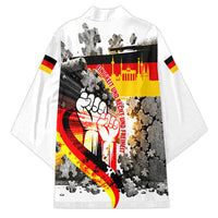 German Unity Day Kimono Cracked Wall Flag Graphic Unity Fist