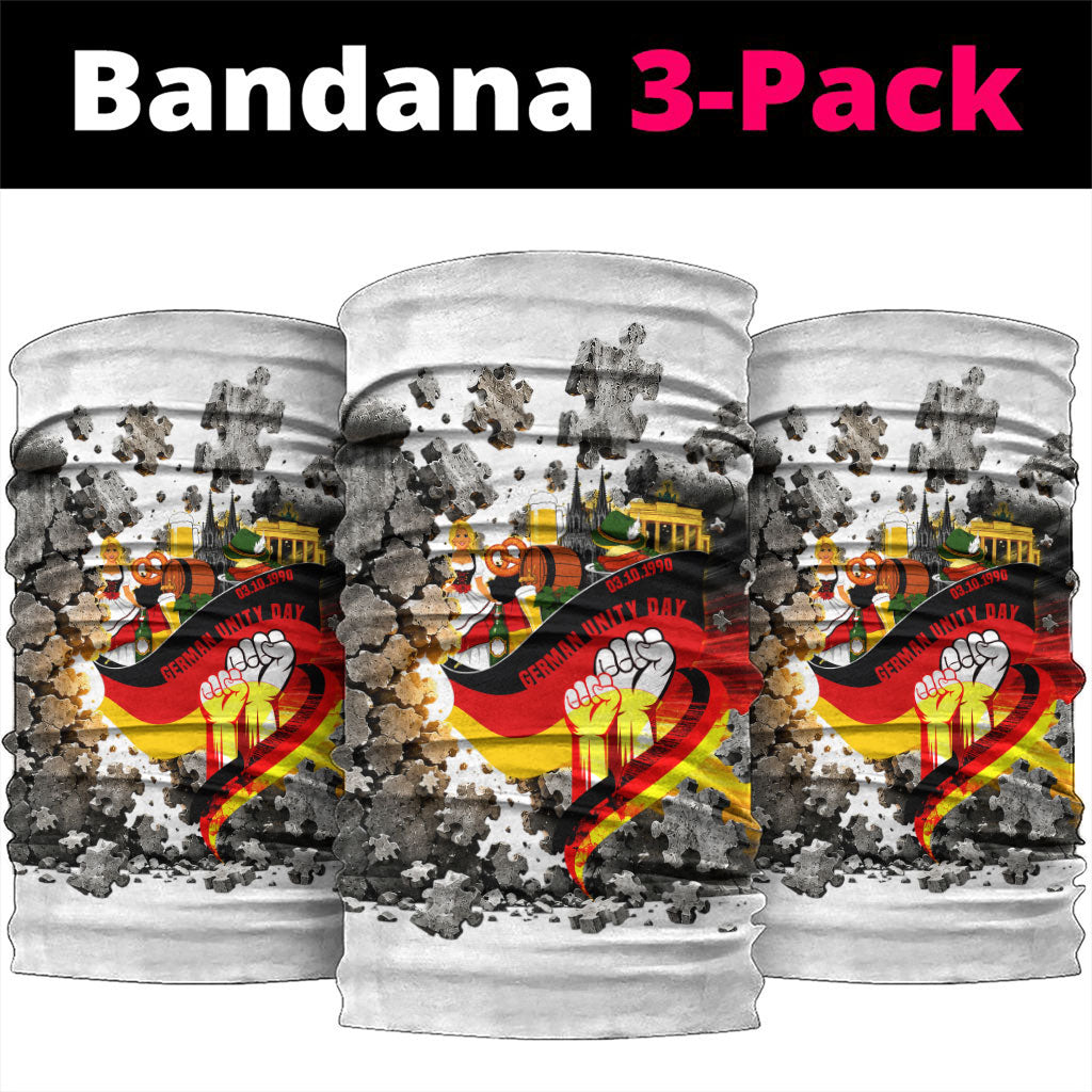 German Unity Day Neck Gaiter Cracked Wall Flag Graphic Unity Fist