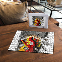 German Unity Day Puzzle Cracked Wall Flag Graphic Unity Fist