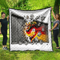 German Unity Day Quilt Cracked Wall Flag Graphic Unity Fist