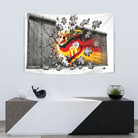 German Unity Day Tapestry Cracked Wall Flag Graphic Unity Fist