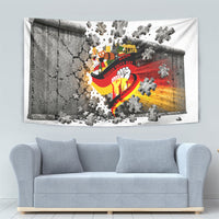 German Unity Day Tapestry Cracked Wall Flag Graphic Unity Fist