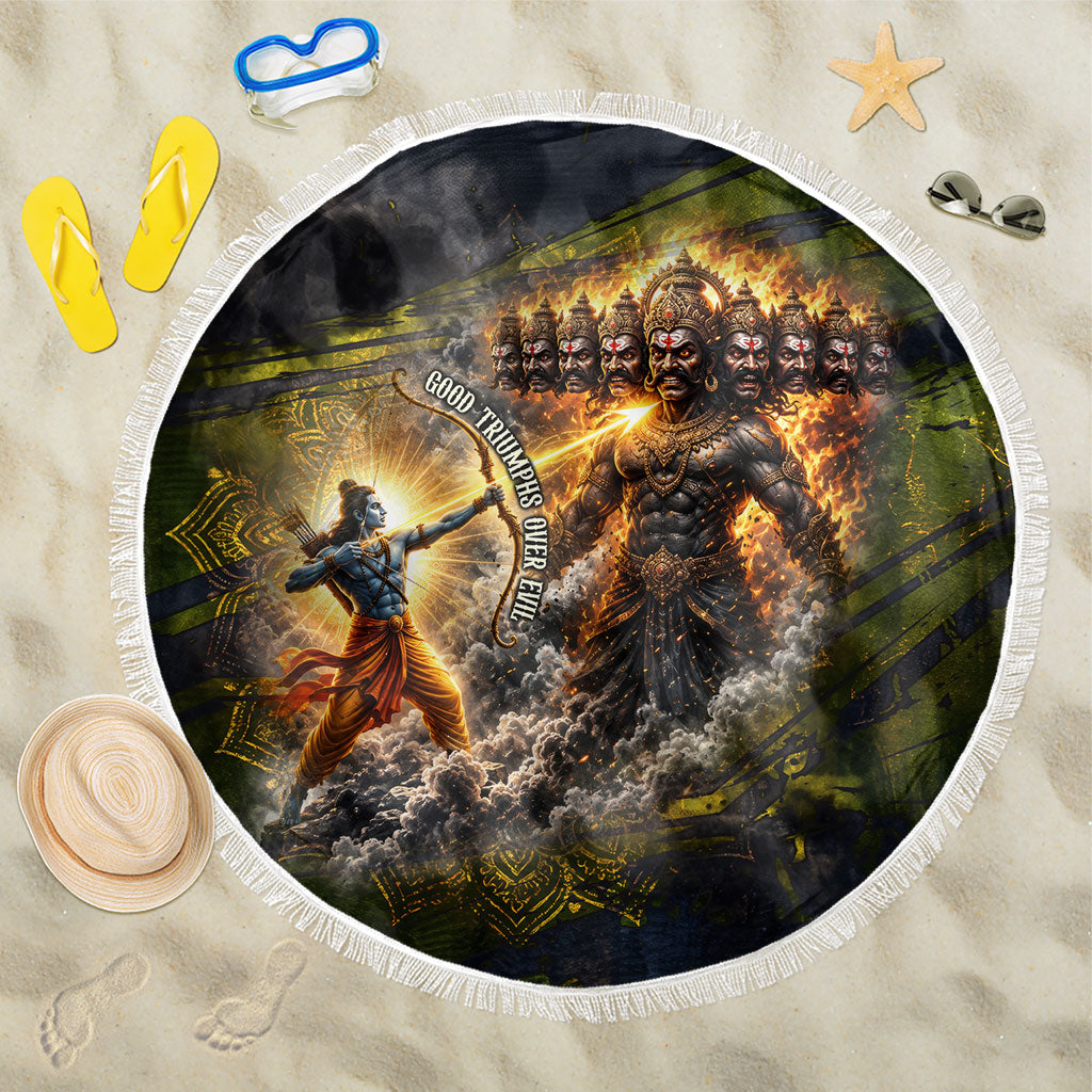 Dussehra Vijayadashami Lord Rama Beach Blanket Indian Hindu Festival Good Over Evil