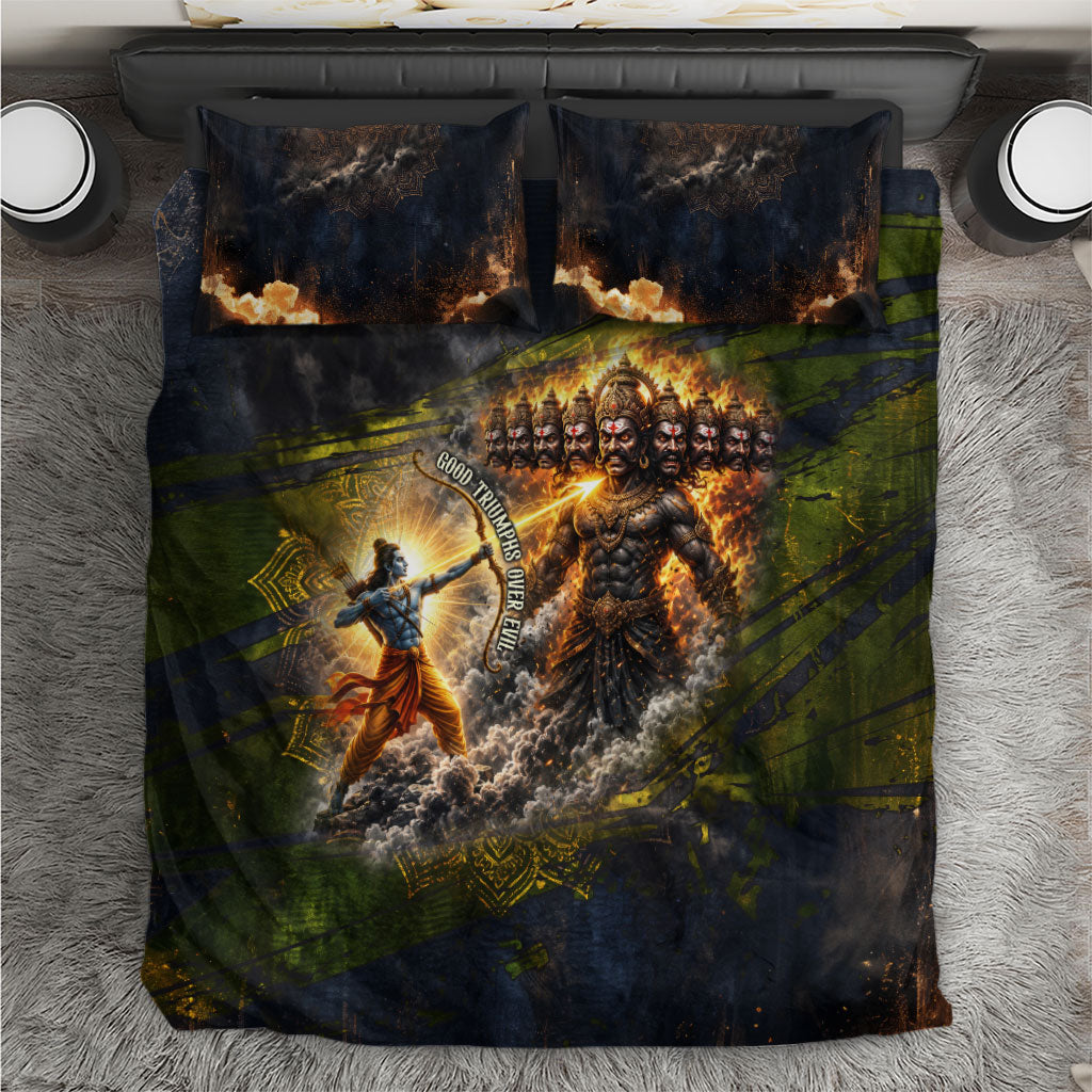 Dussehra Vijayadashami Lord Rama Bedding Set Indian Hindu Festival Good Over Evil