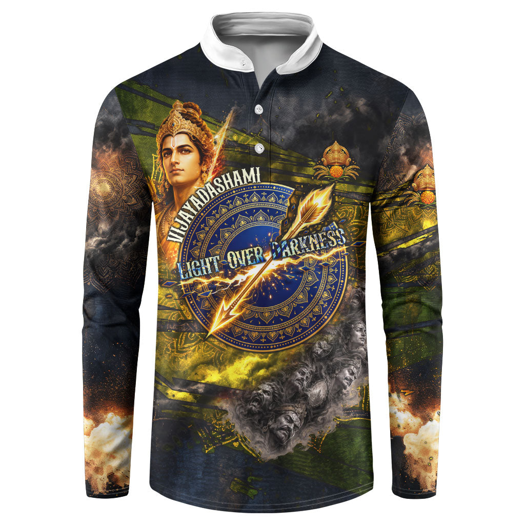 Dussehra Vijayadashami Lord Rama Button Sweatshirt Indian Hindu Festival Good Over Evil