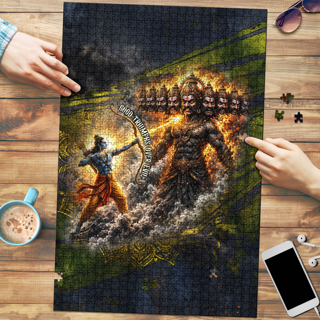 Dussehra Vijayadashami Lord Rama Puzzle Indian Hindu Festival Good Over Evil