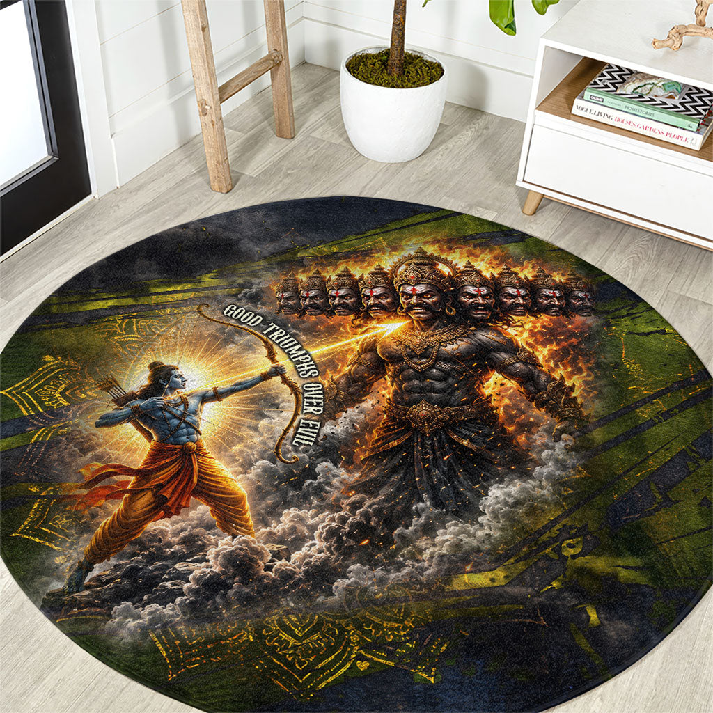 Dussehra Vijayadashami Lord Rama Round Carpet Indian Hindu Festival Good Over Evil