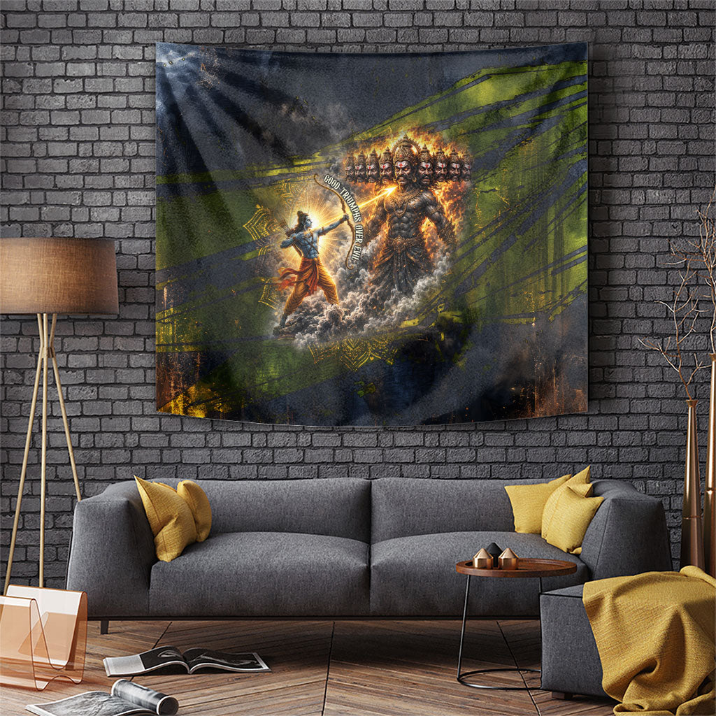 Dussehra Vijayadashami Lord Rama Tapestry Indian Hindu Festival Good Over Evil