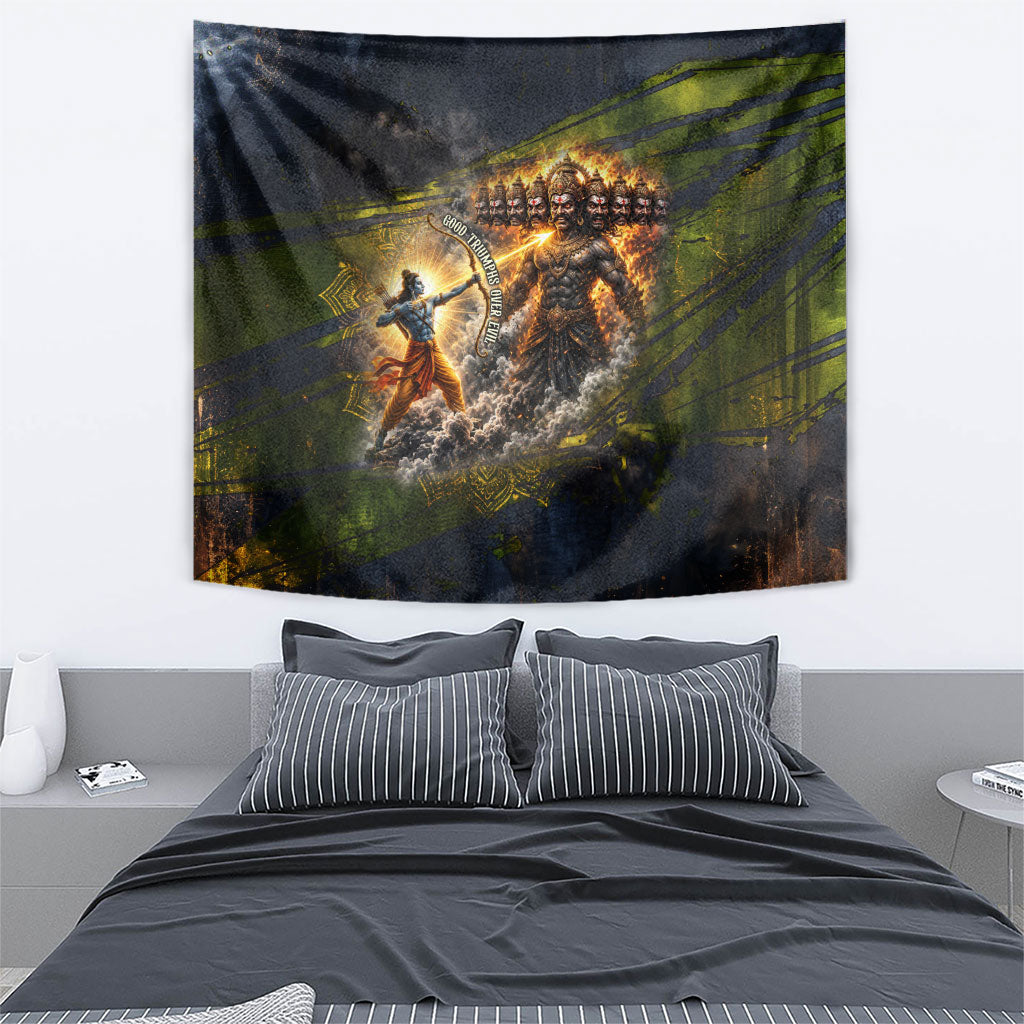 Dussehra Vijayadashami Lord Rama Tapestry Indian Hindu Festival Good Over Evil