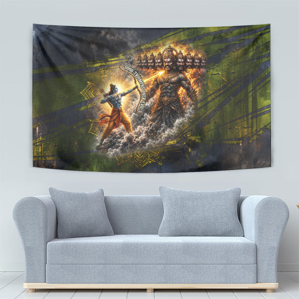 Dussehra Vijayadashami Lord Rama Tapestry Indian Hindu Festival Good Over Evil