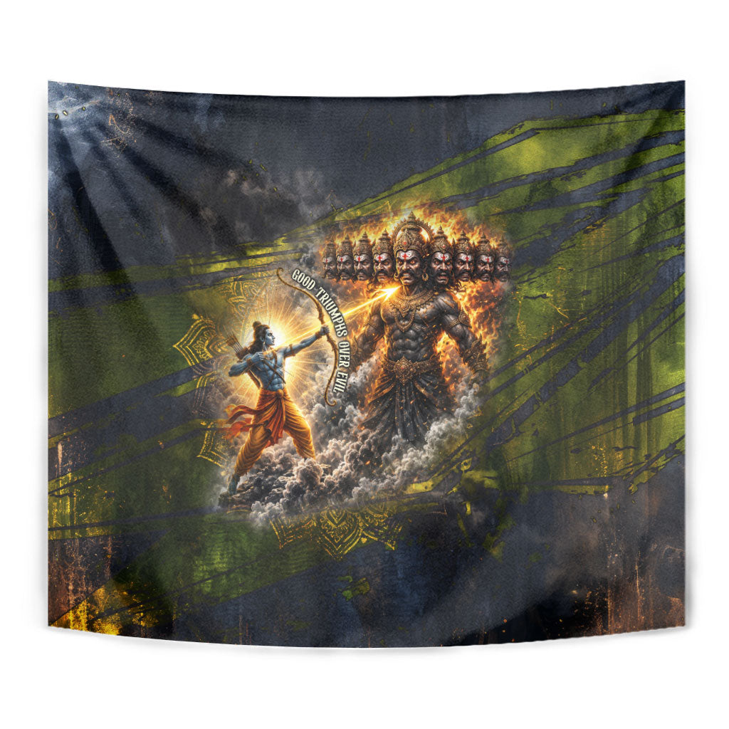 Dussehra Vijayadashami Lord Rama Tapestry Indian Hindu Festival Good Over Evil
