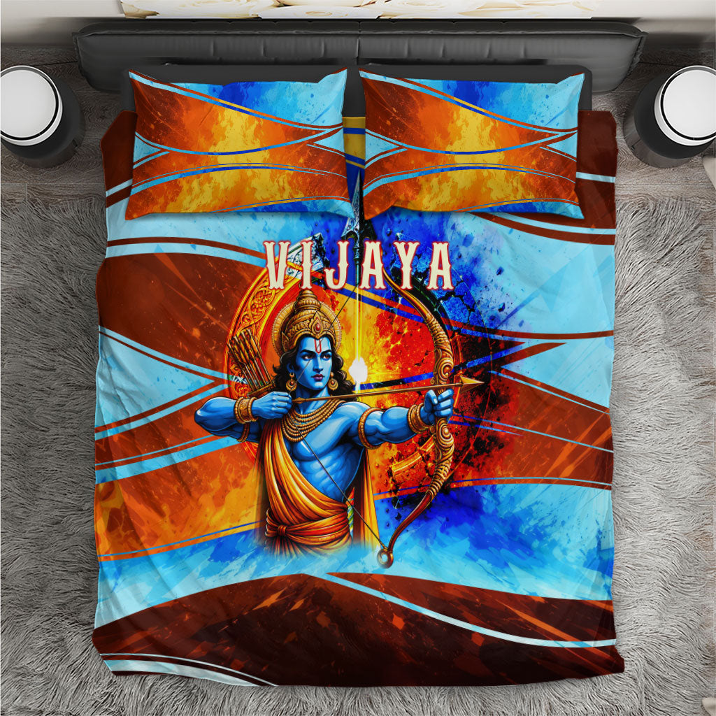 Dussehra Vijayadashami Lord Rama Bedding Set Good Triumphs Over Evil Vibrant Hindu Art