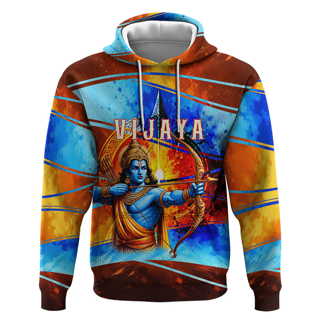 Dussehra Vijayadashami Lord Rama Hoodie Good Triumphs Over Evil Vibrant Hindu Art