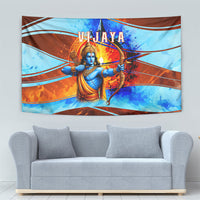 Dussehra Vijayadashami Lord Rama Tapestry Good Triumphs Over Evil Vibrant Hindu Art
