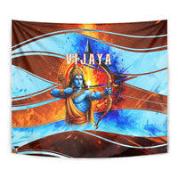 Dussehra Vijayadashami Lord Rama Tapestry Good Triumphs Over Evil Vibrant Hindu Art