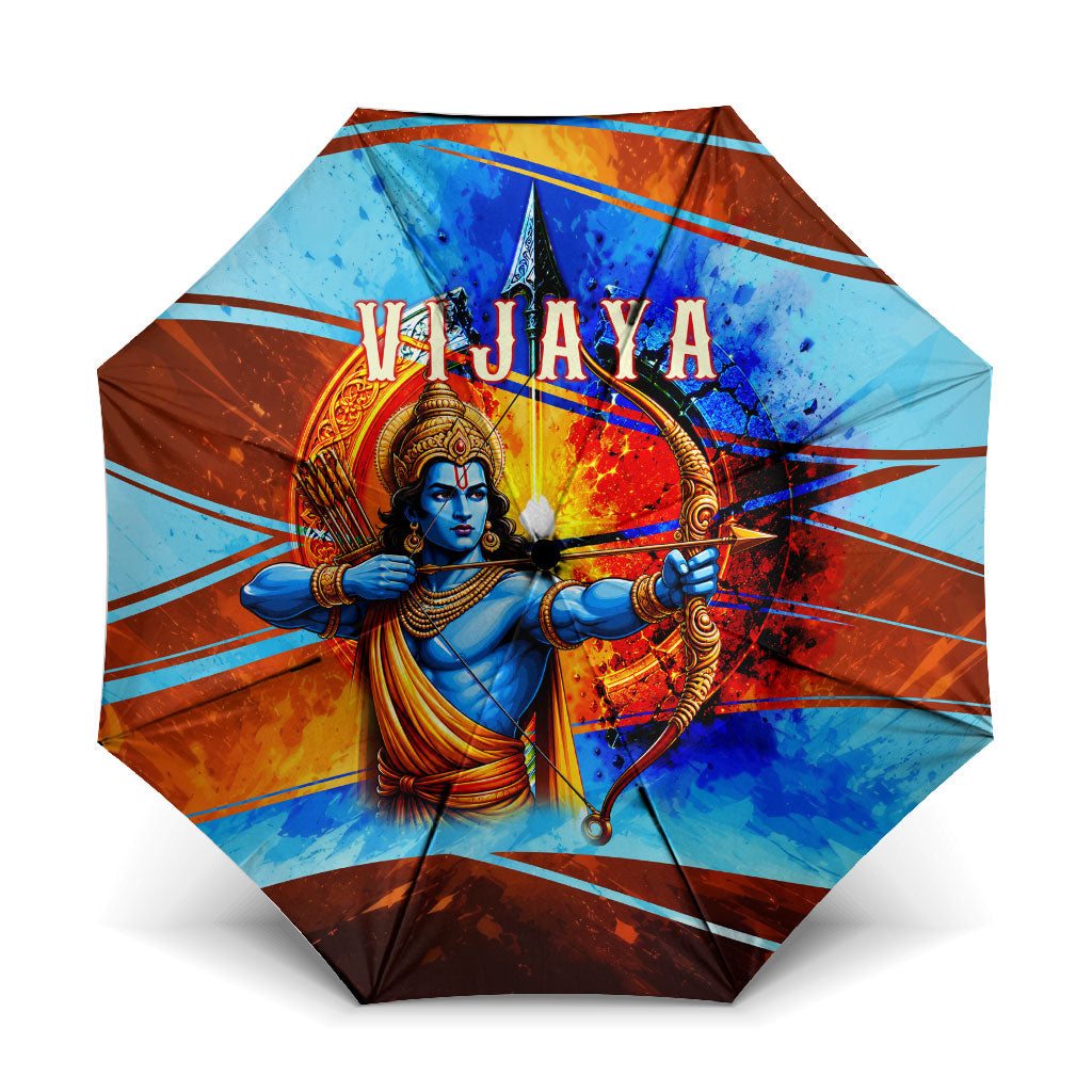 Dussehra Vijayadashami Lord Rama Umbrella Good Triumphs Over Evil Vibrant Hindu Art