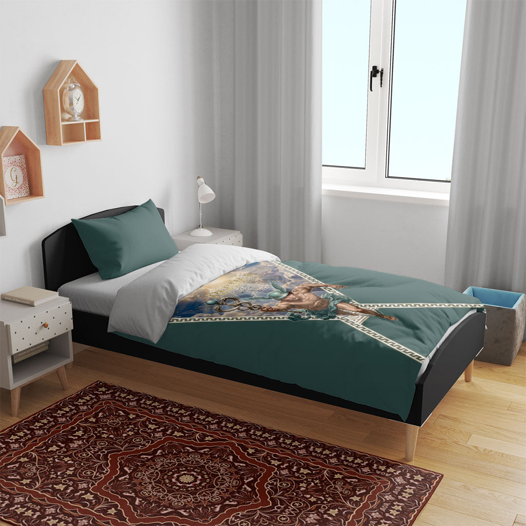 Hermes To Have Wings On Ones Feet Bedding Set Winged Messenger Ancient Greek Mythology Celestial Art
